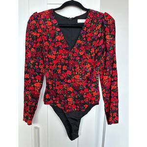 ASTR The Label Bartlett Bodysuit, Floral Multi-Colored, Size XS, Like New